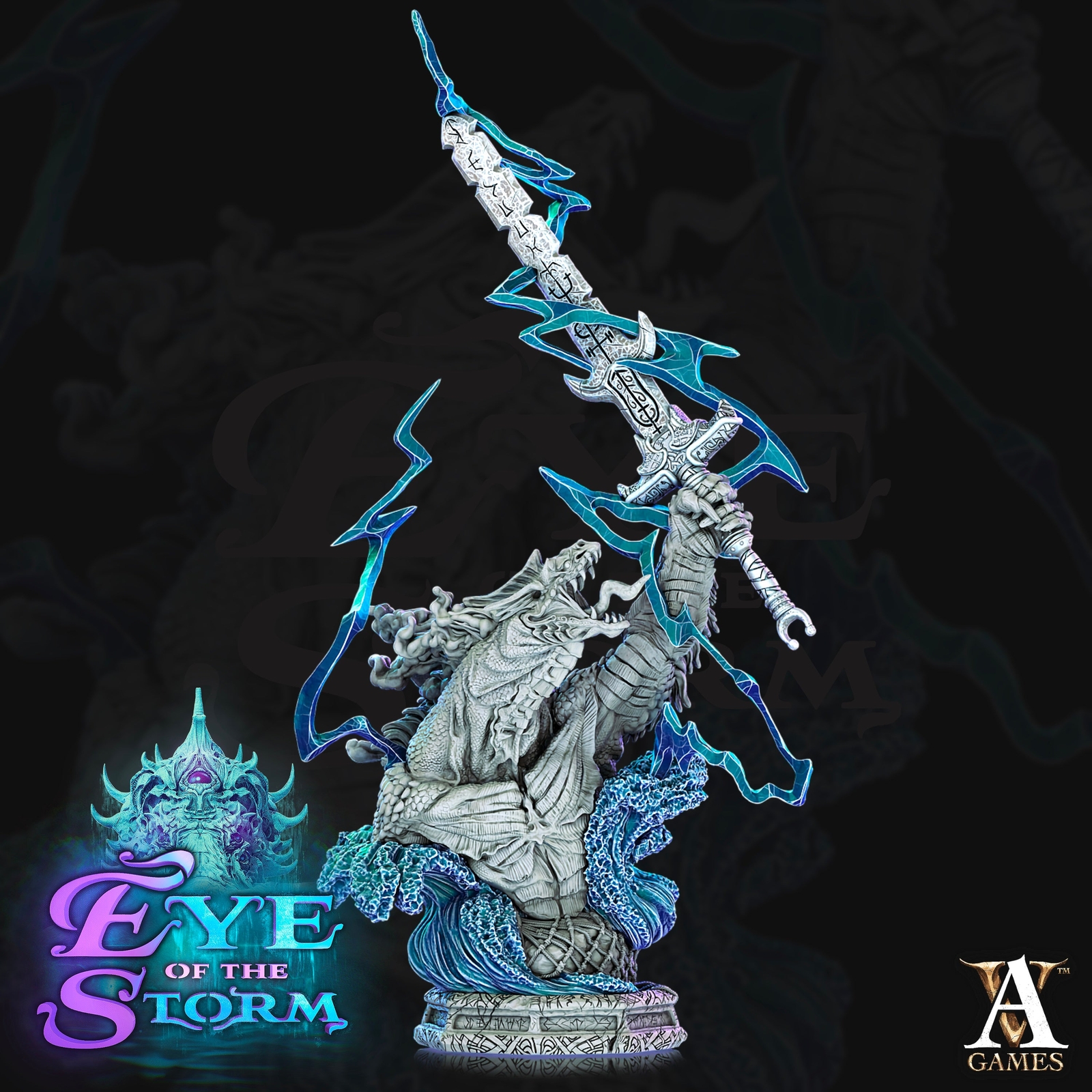 3D Printed Archvillain Games Eye of the Storm Zulkaz - Storm Troll Boatboss Bust