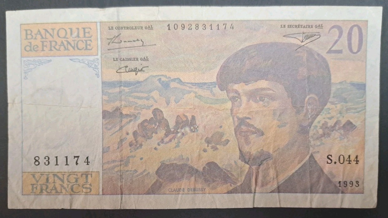 1993 France 20 Francs P151g S044-831174.