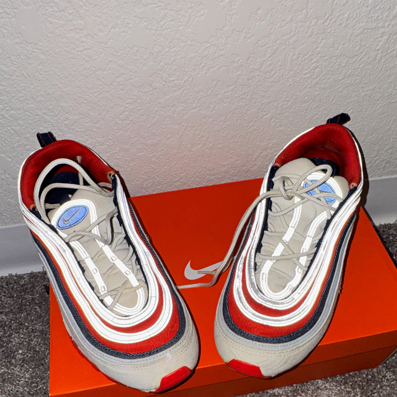 Nike Air Max 97 Men’s Low Top Lace-Up Cushioned Denim USA DJ5171-600