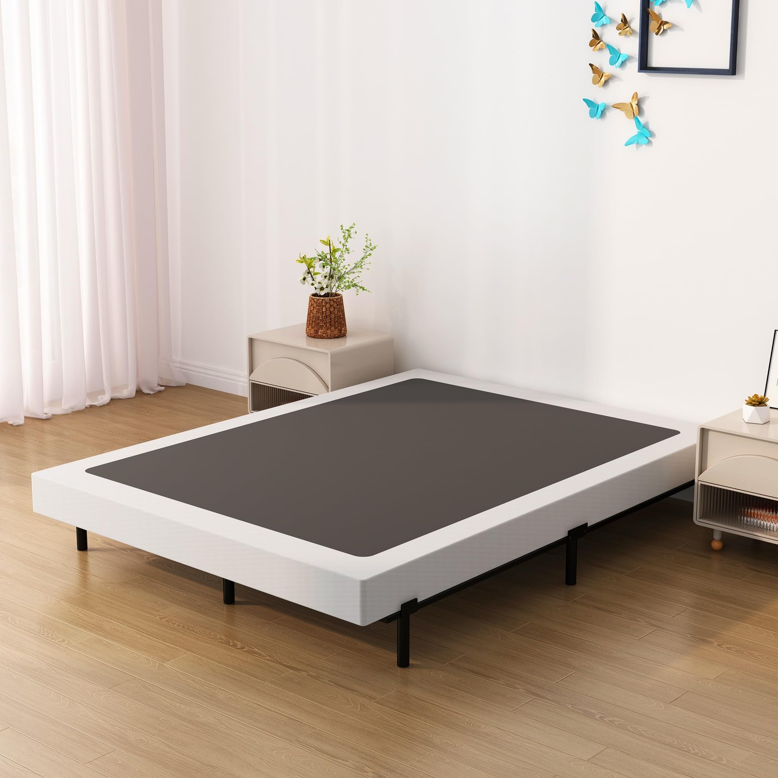 7 Inch Box Spring for Queen Bed Bed Base, Low Profile Metal Queen Box Spring wit
