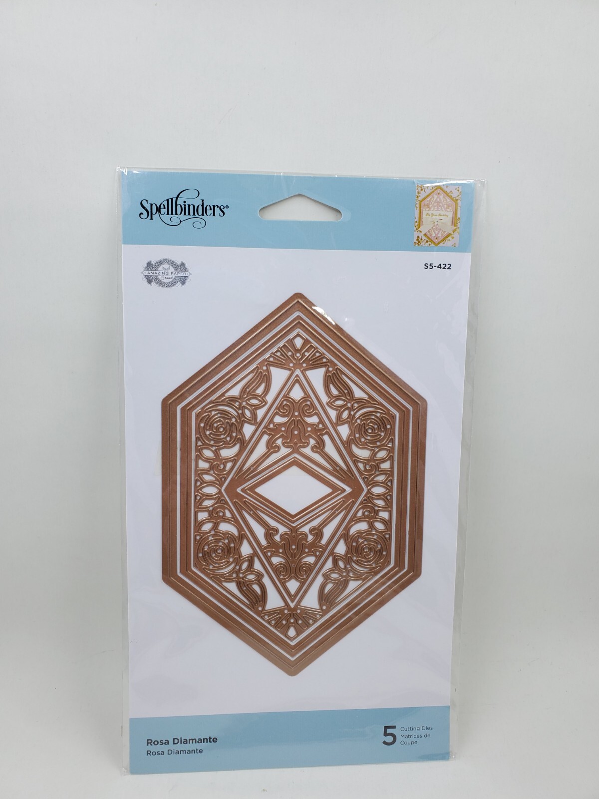 SP1 Spellbinders Rosa Diamante 5pc Metal Die Set New
