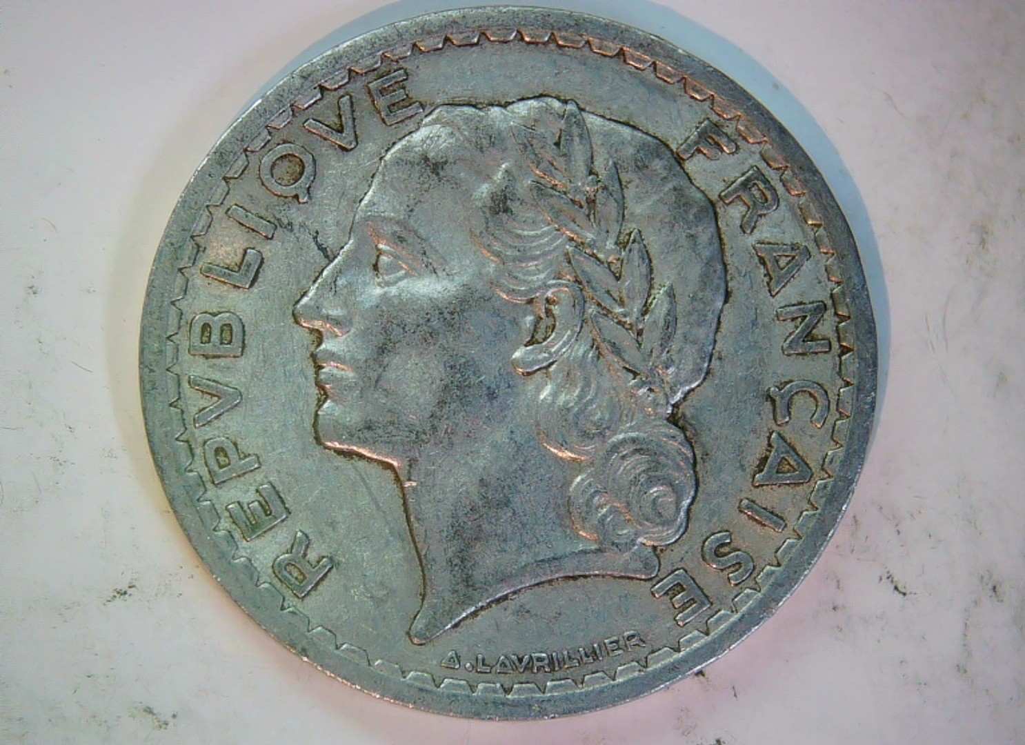 France 1945 5 Francs Lavrillier (Aluminium) 5 Francs Coin