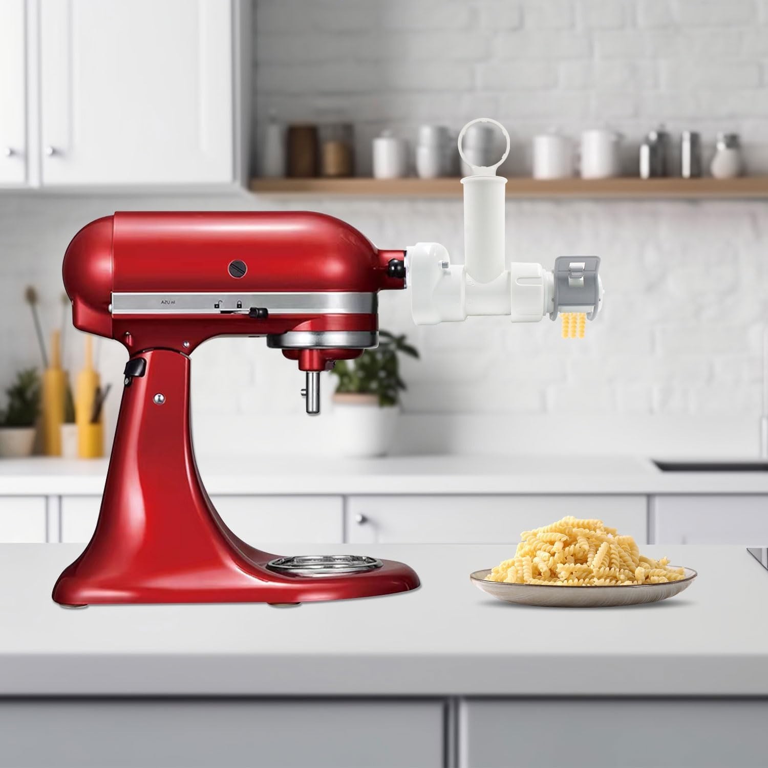 Pasta Maker Attachment for Kitchen Aid Stand Mixers with 6 Interchangeable Diff