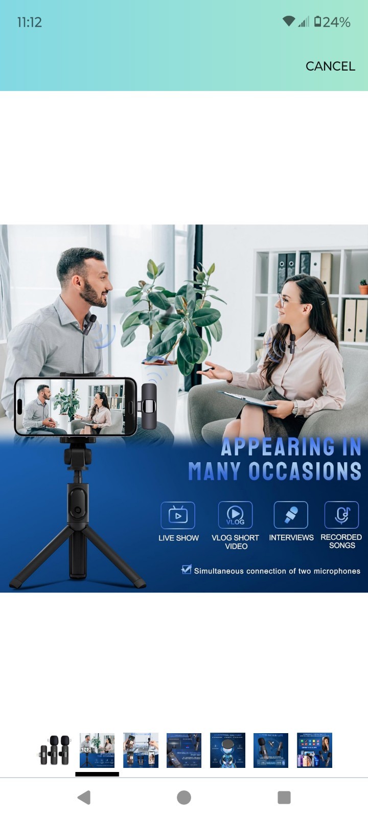 Wireless Lavalier Microphone For iPhone