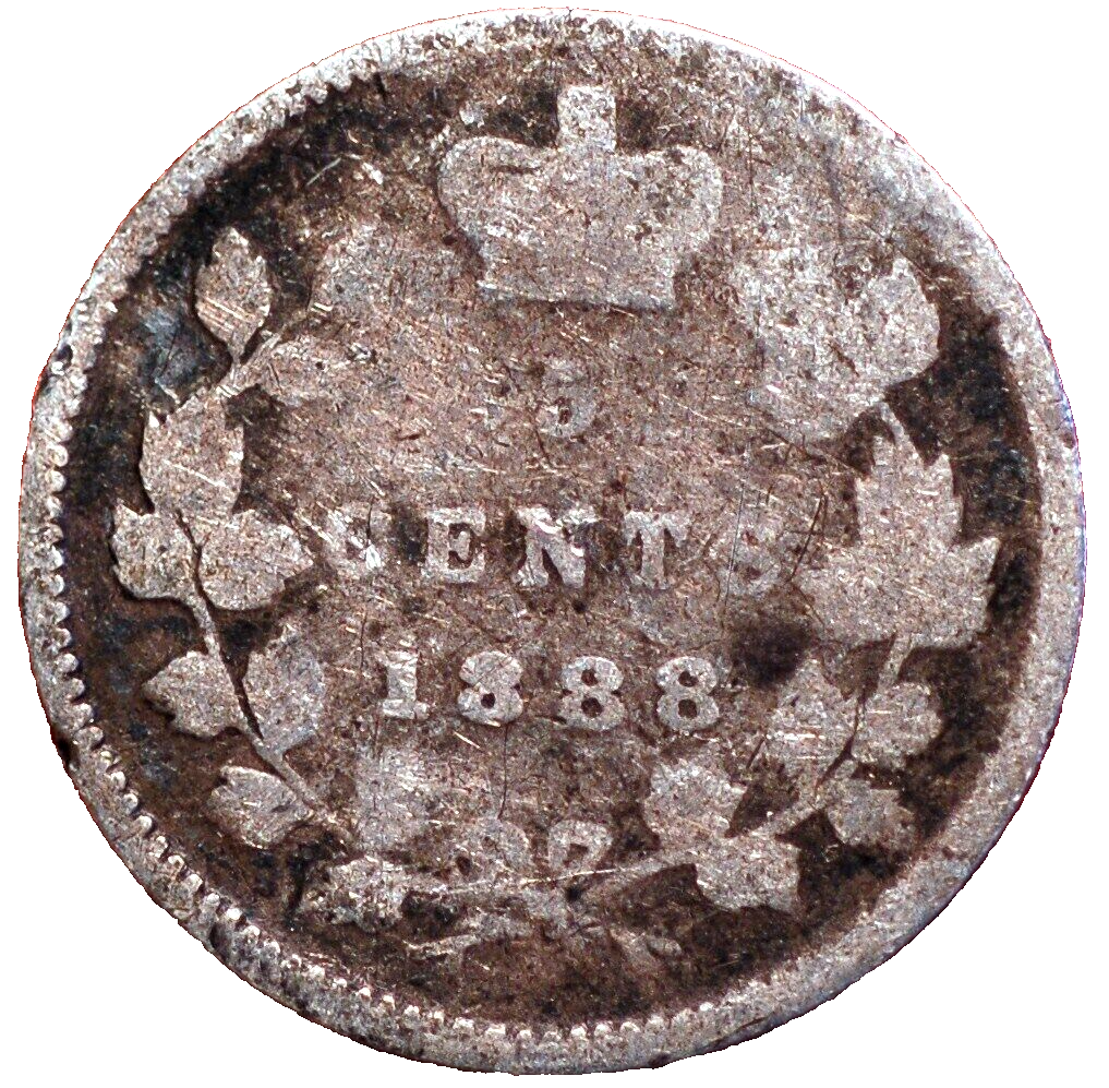 5 cent 1888 Victoria silver Canada KM# 2