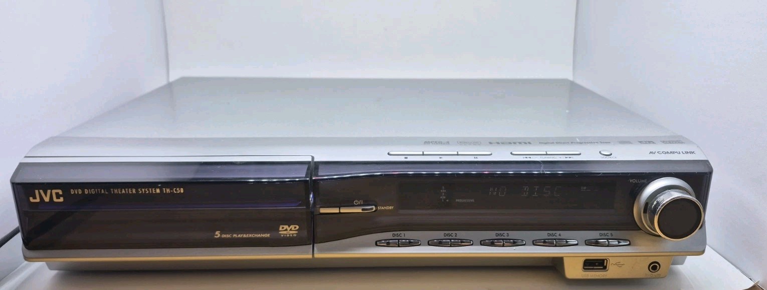 JVC TH-C50 5-disc DVD Home Theater System Receiver/Player With USB