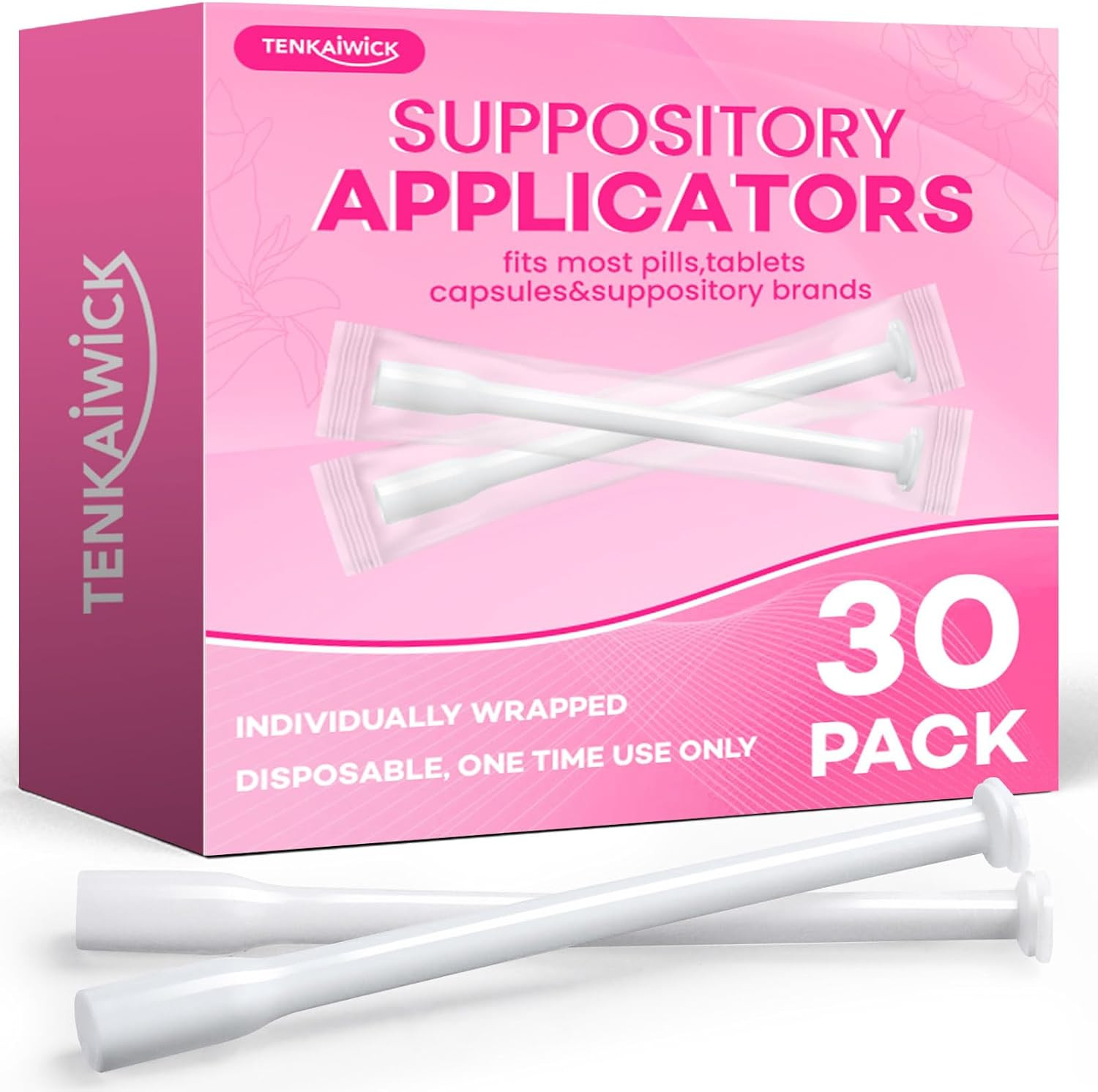 30 Pack Disposable Vaginal Suppository Applicator for Women, Vaginal Applicator