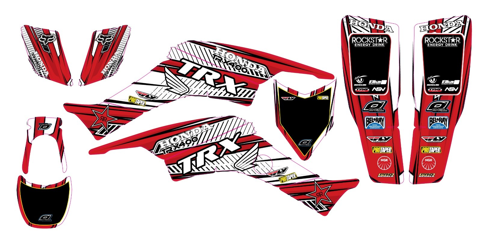 Fits Honda TRX 400 99-07 graphic kit trx400ex stickers decal kit trx400