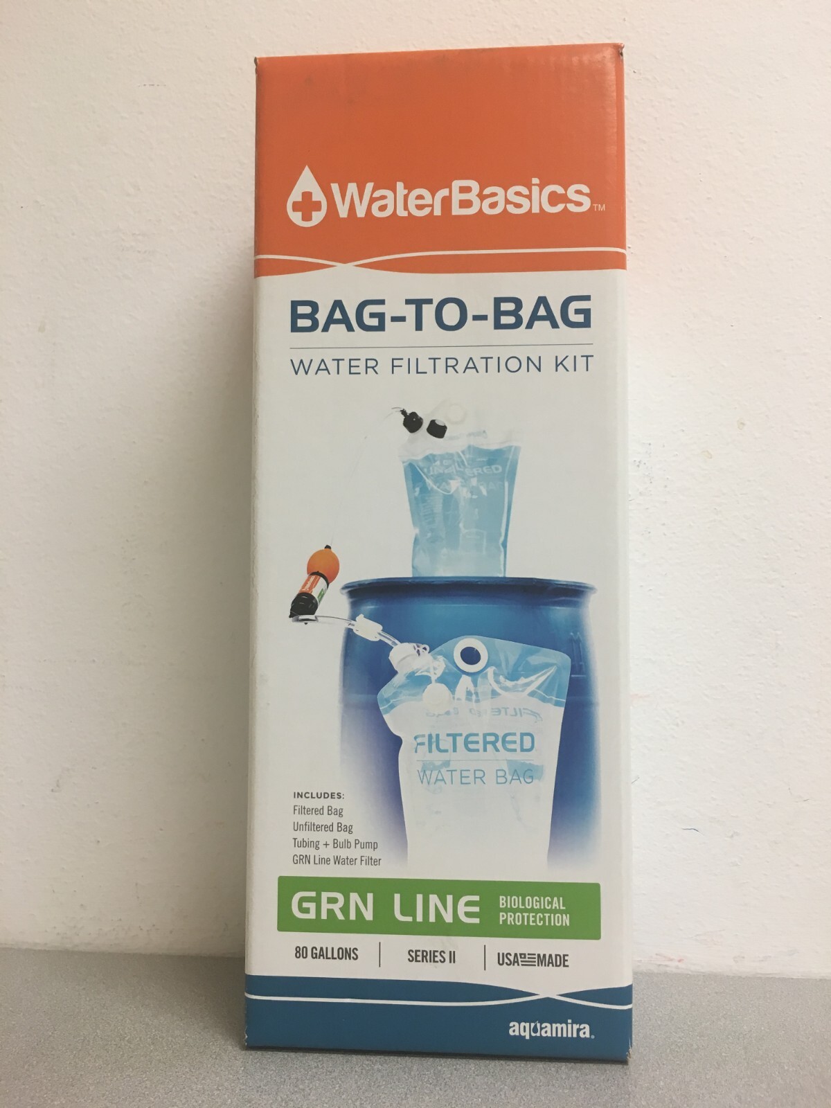 Aquamira WaterBasics 67252 Bag-To-Bag Water Filtration Kit
