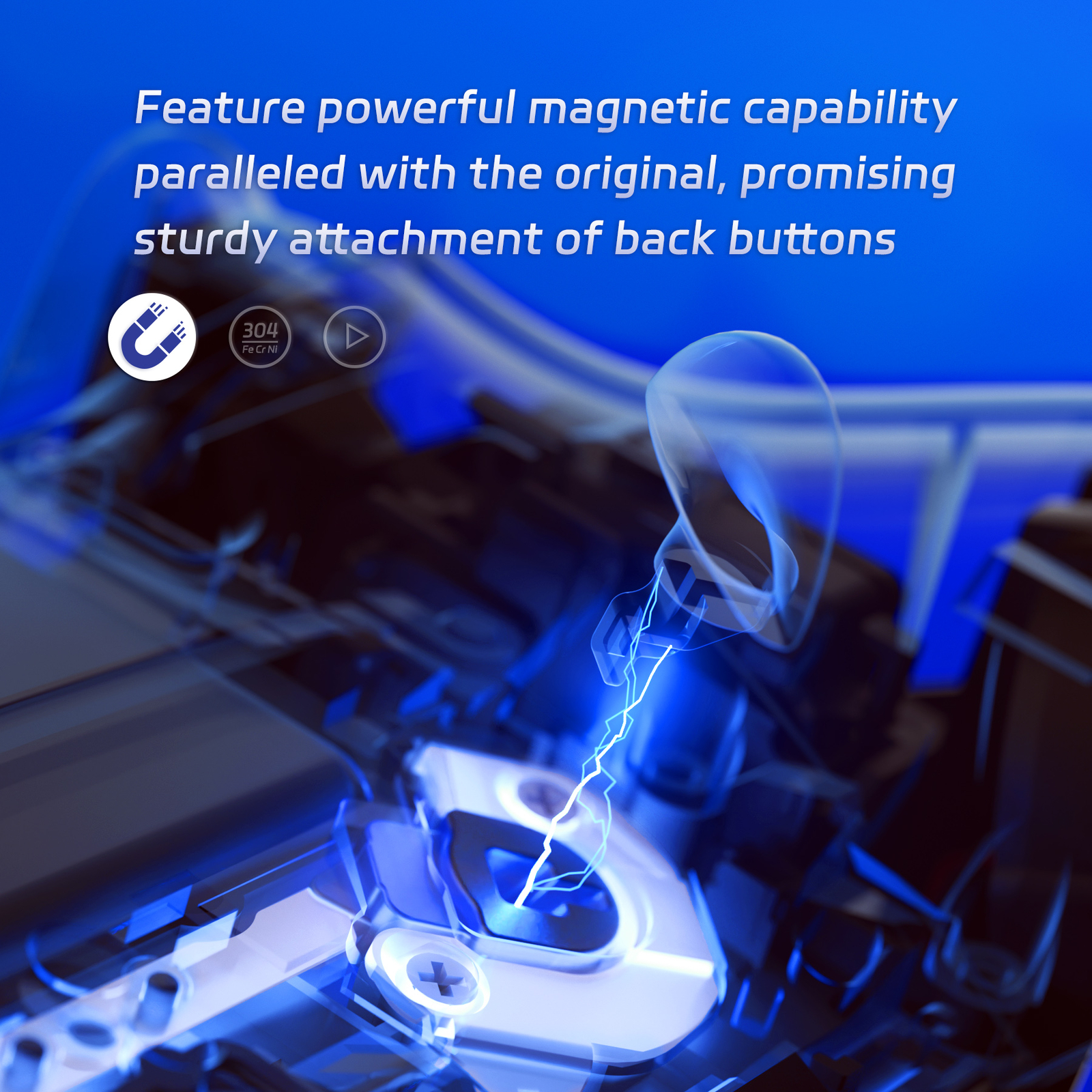eXtremeRate Replacement Magnetic Module Kit for PS5 Edge Controller Back Paddles