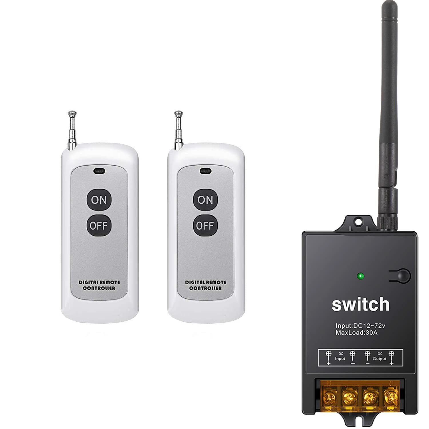 Wireless Remote Control Switch DC 12V�72V 40A Relay Long Range RF