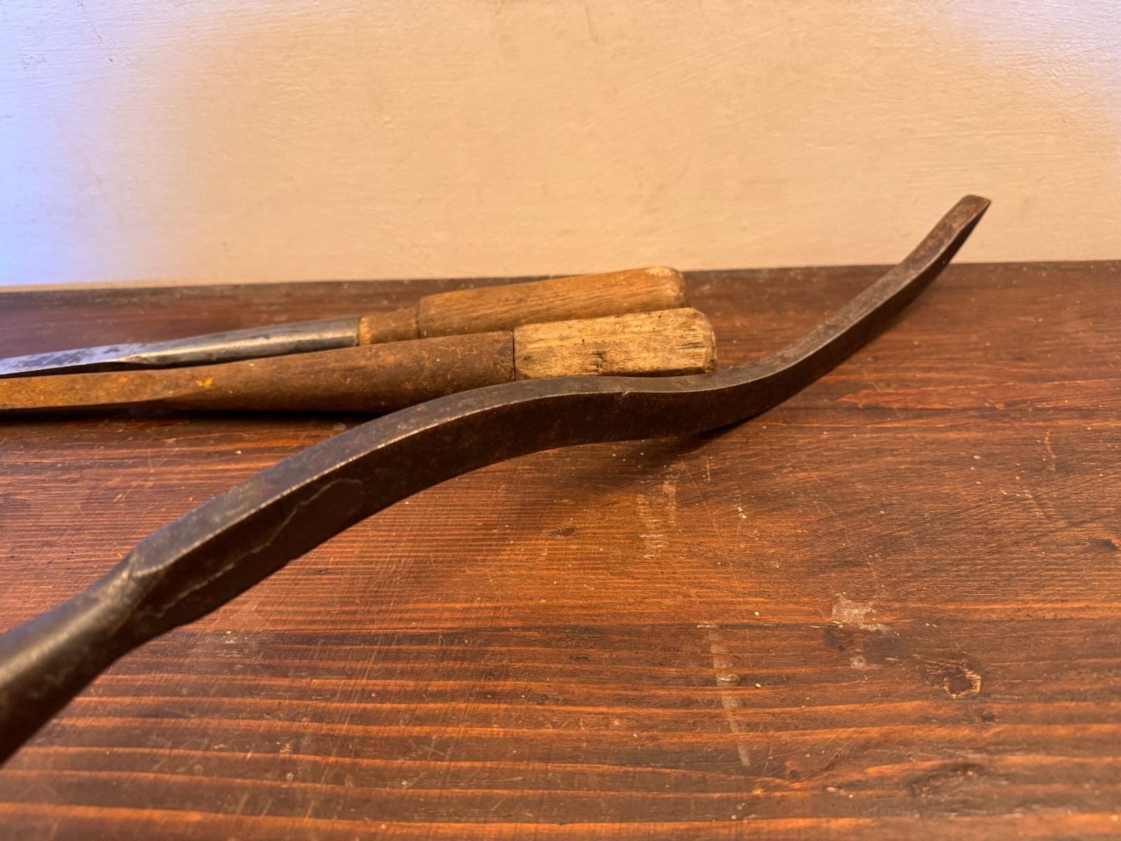 Early Socketed 1/2" Lock Mortice Chisels Bruzz British Woodwork Tools