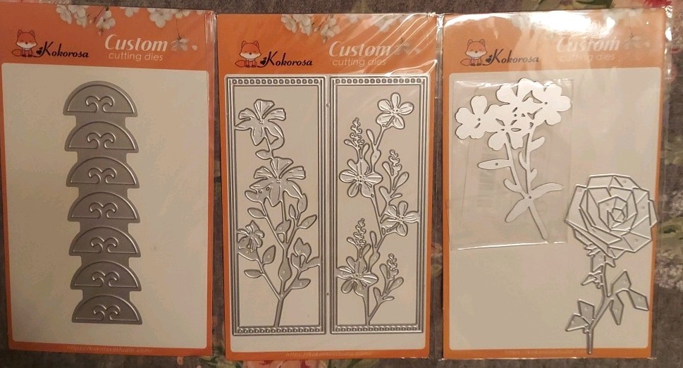 Lot Of 3 Kokorosa Custom Cutting Dies NIP Florals