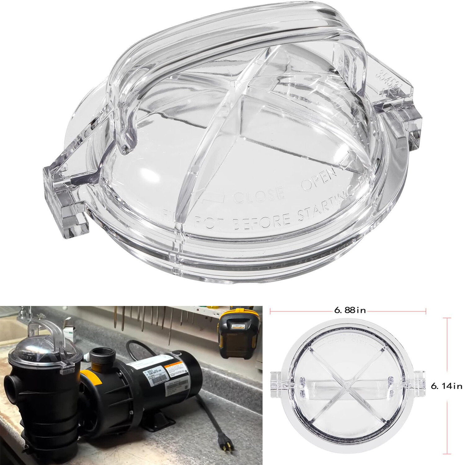 for Pentair Lid 354531 for Sta-Rite Dynamo Above ground Swimming Pool Pump