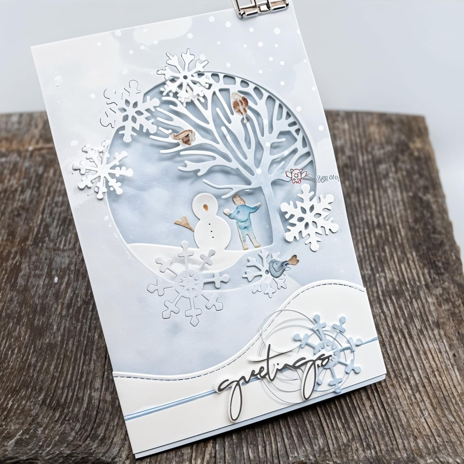 Ymapinc Silver Metal Tree Border Frame Dies for Card Making, Stencils Cutting...