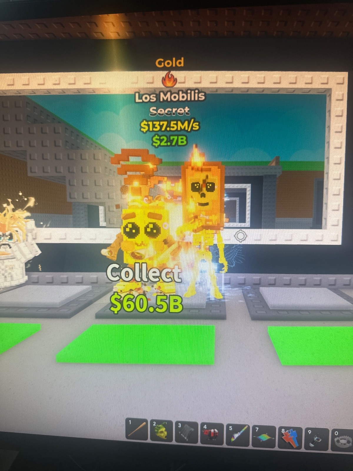 Los mobiles gold and fire trait LIMITED (steal a brainrot) VERY RARE BRAINROT