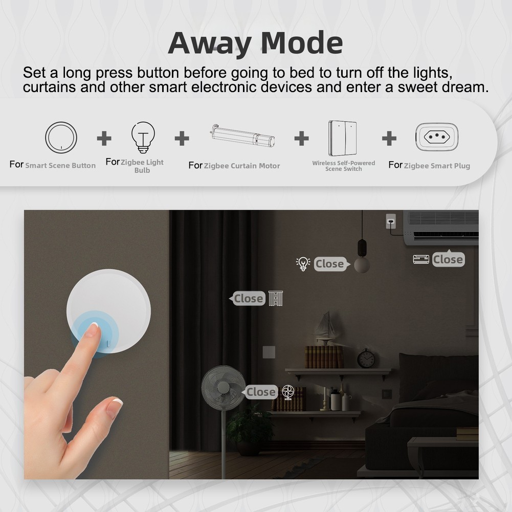 For Tuya For Zigbee Smart Switch Wireless Remote Control for Custom Scenes