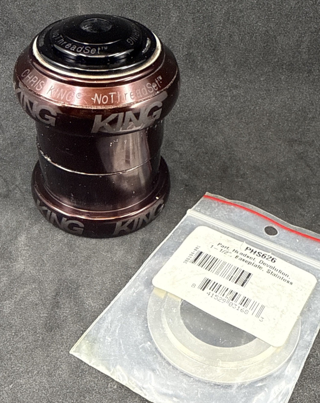 Chris King NoThreadSet DEVOLUTION Root Beer Headset MTB 1.5" to 1-1/8" VERY GOOD