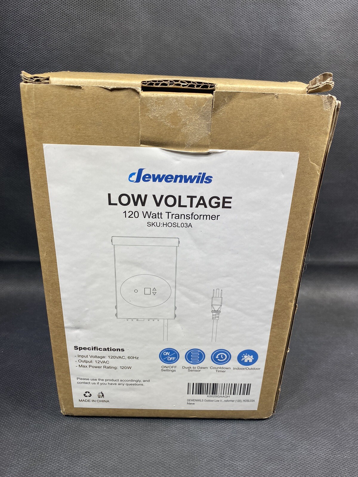 DEWENWILS 120W Outdoor Low Voltage Transformer with Timer and Photocell Sensor