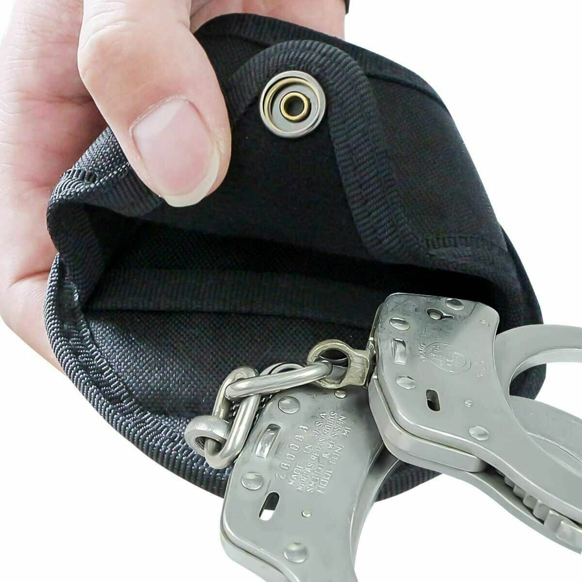 2pcs Handcuff Case Nylon Open Top Handcuff Holder Pouch Fits Chain/Hinged Cuff