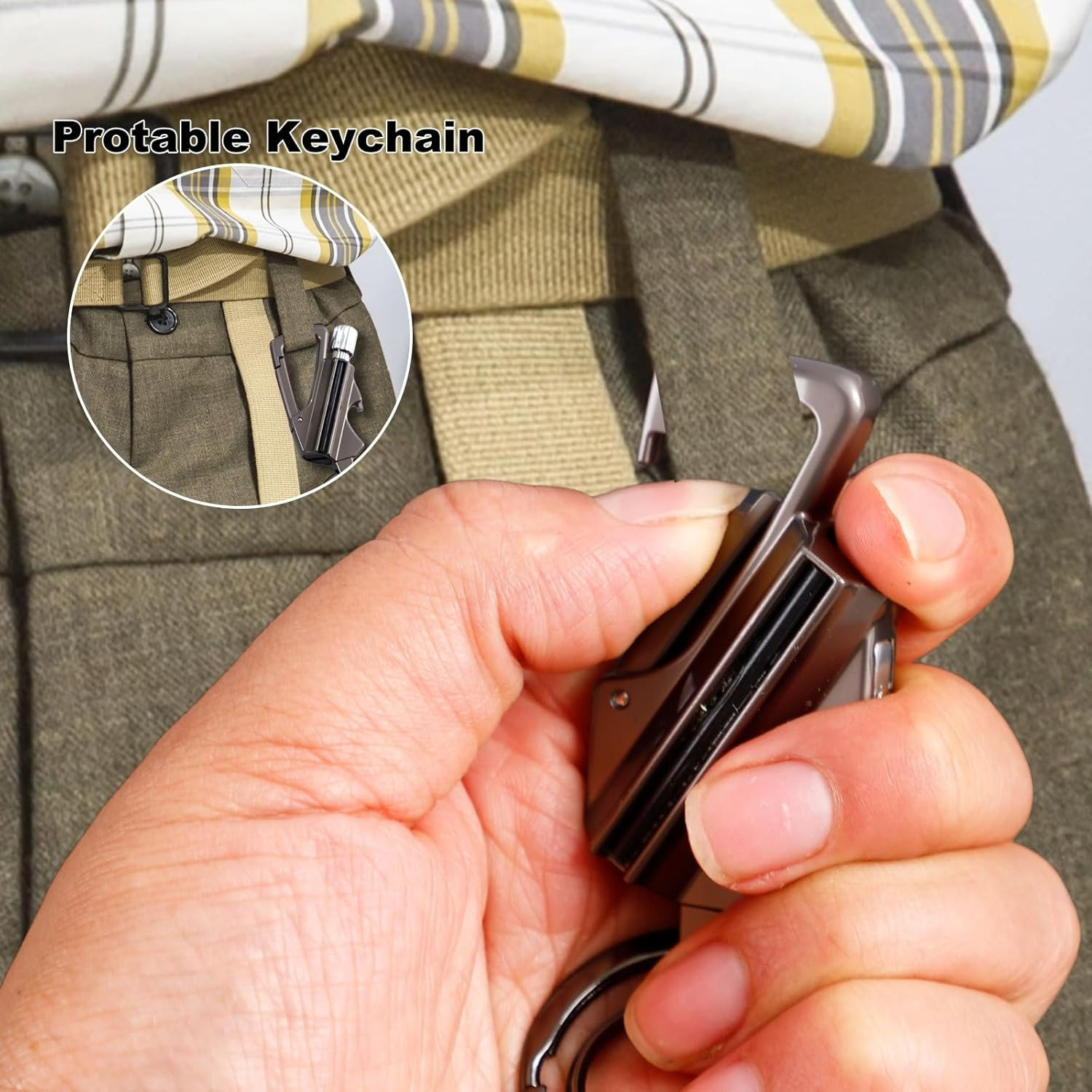 1-4PCS Permanent Match Infinity Lighter w/ Multitool Keychain Bottle Opener USA