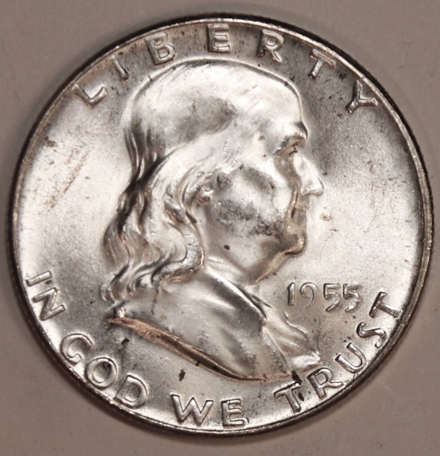 1955-P Franklin Half Dollar - BU - #5654E - FREE SHIPPING