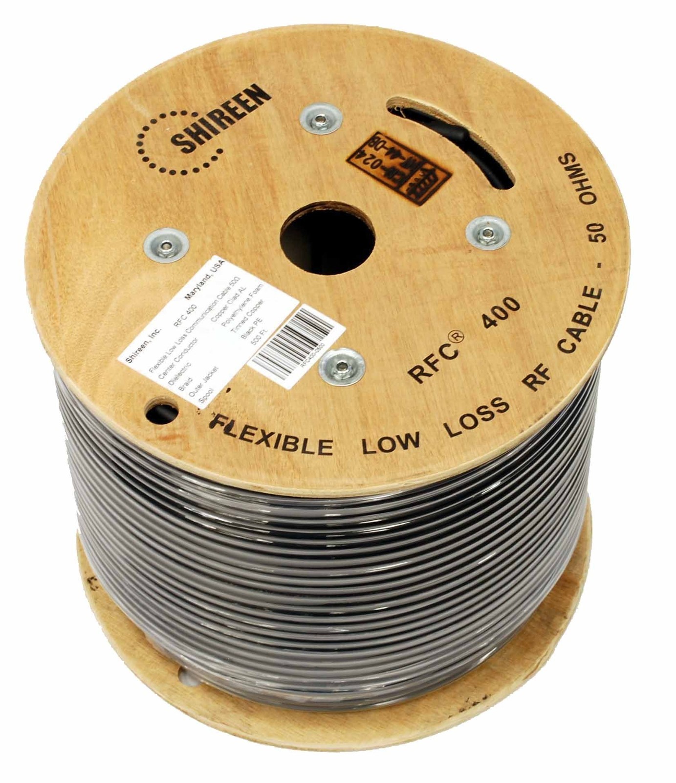 Low Loss 400 Coax 250' foot Spool reel RFC400 Cinta400  LMR-400 LMR400 Shireen