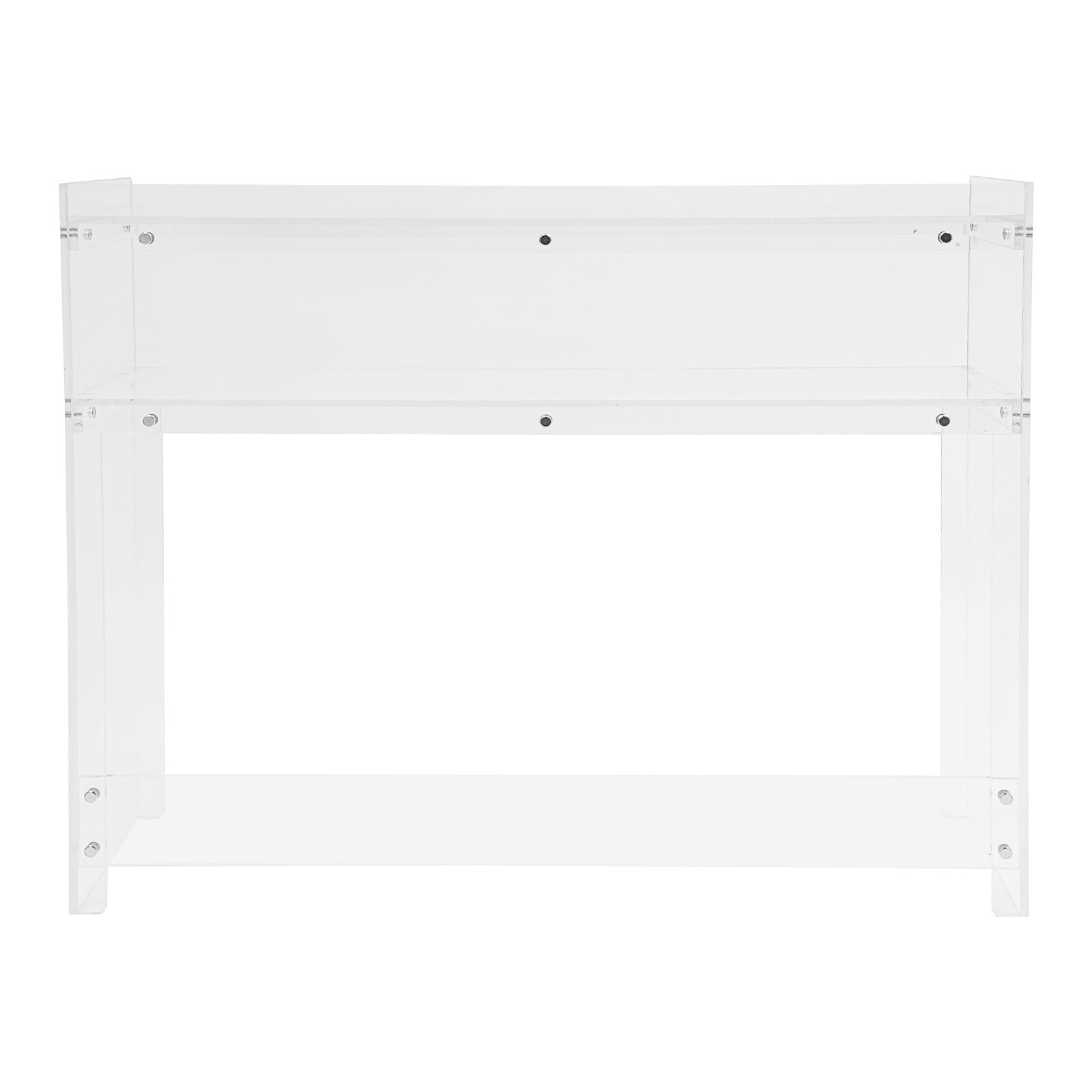 2 Tier Modern Acrylic Table Clear Entry Table Small Entryway Table 100×30×80cm