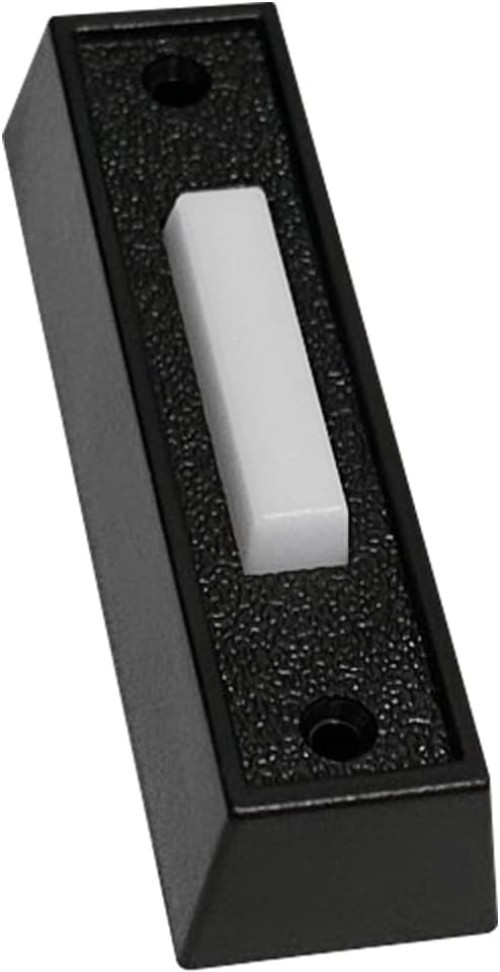 Wall Mounted LED Doorbell Button Push Switch Black for Wired Chime Ring