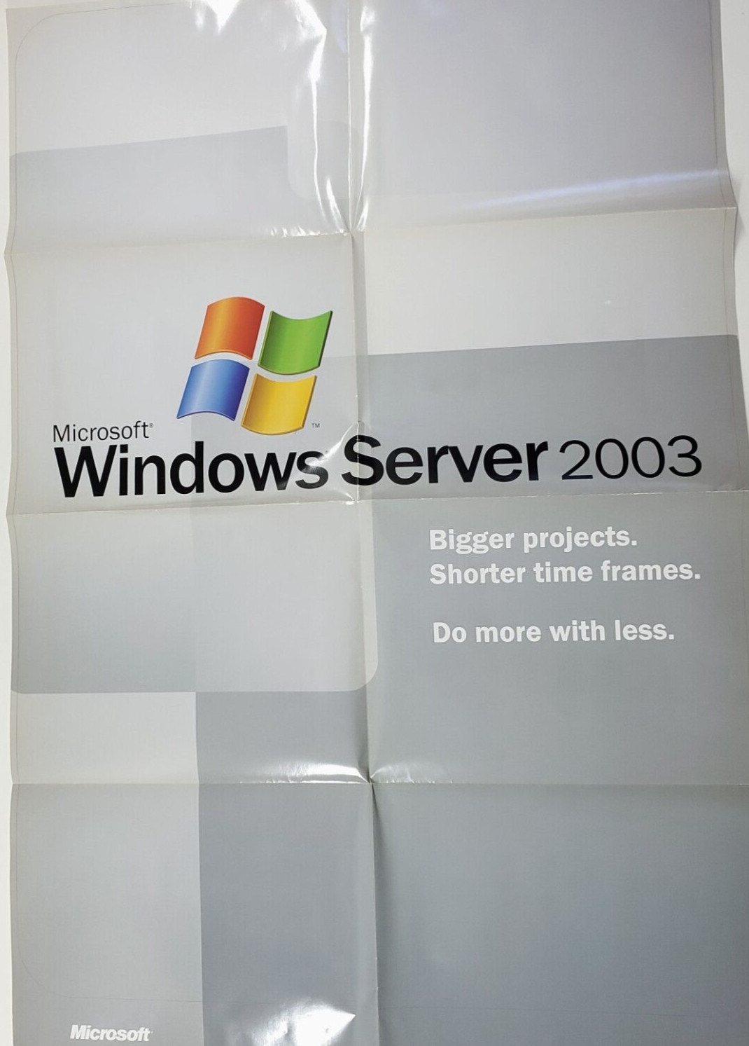 Vintage Microsoft Windows 2003 Server Promotional Poster Partner Program