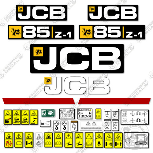 Fits JCB 85Z-1 Decal Kit Excavator - 7 YEAR OUTDOOR 3M VINYL!
