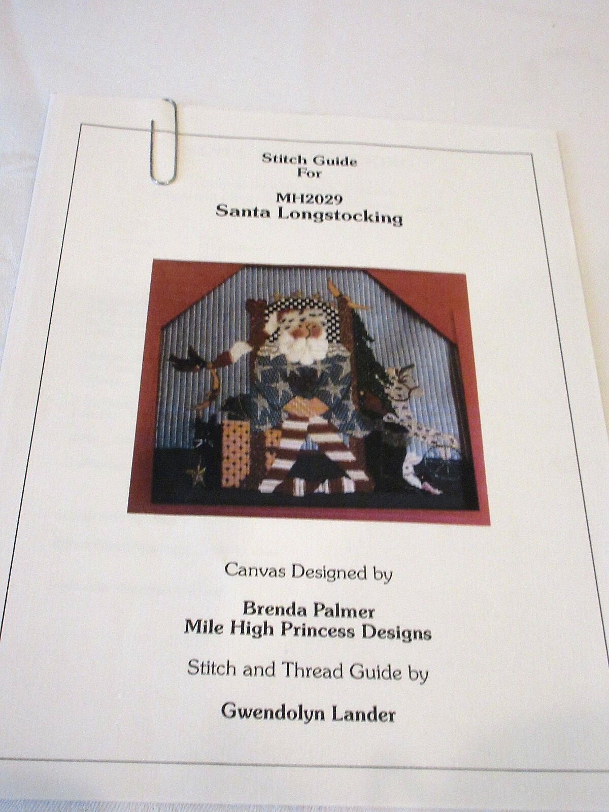 SANTA LONGSTOCKING Stitch Guide by Gwendolyn Lander
