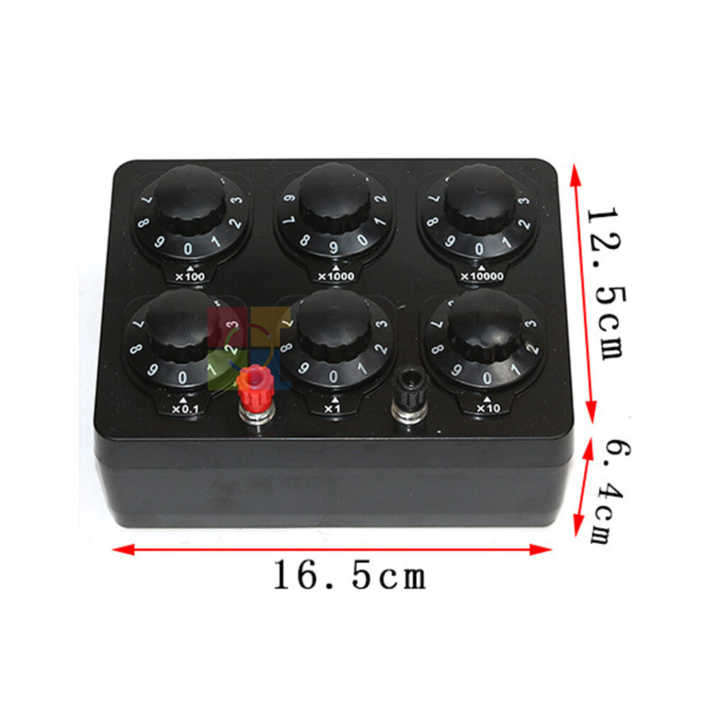 0-99999.9 ohm Simple Resistance Box Six Knobs Electricity Teaching Instruments