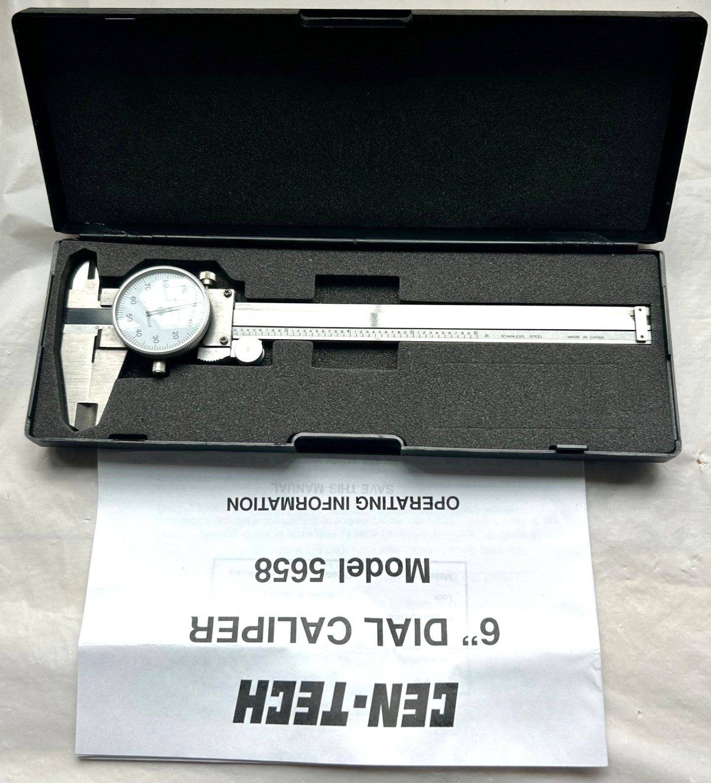 Cen-Tech 6" Dial Caliper With Case Item 05647