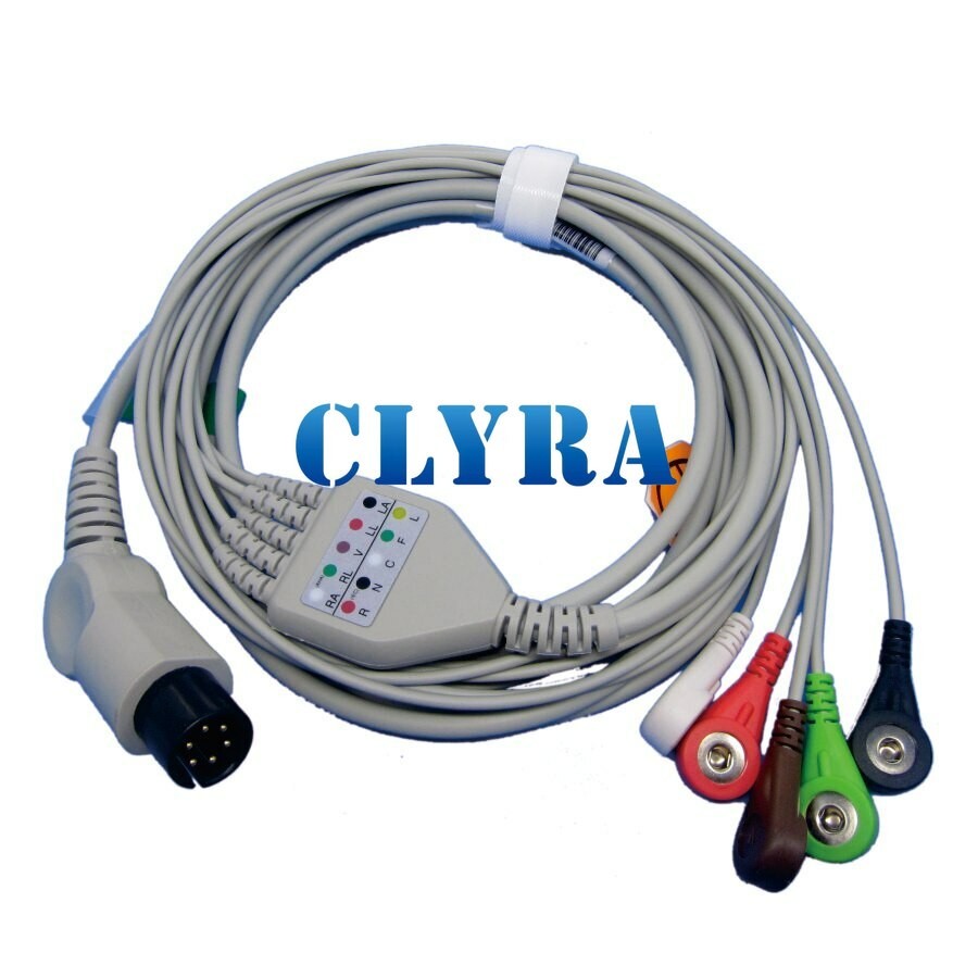 ECG 5-lead Wires Cable For MINDRAY MEC1000/2000,PM7000/8000/9000 patient monitor