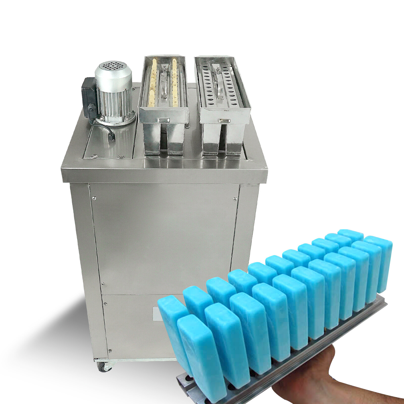 Kolice Commercial 2 Slim Mold Ice Pop Machine,Popsicle Machine,Ice Lolly Machine