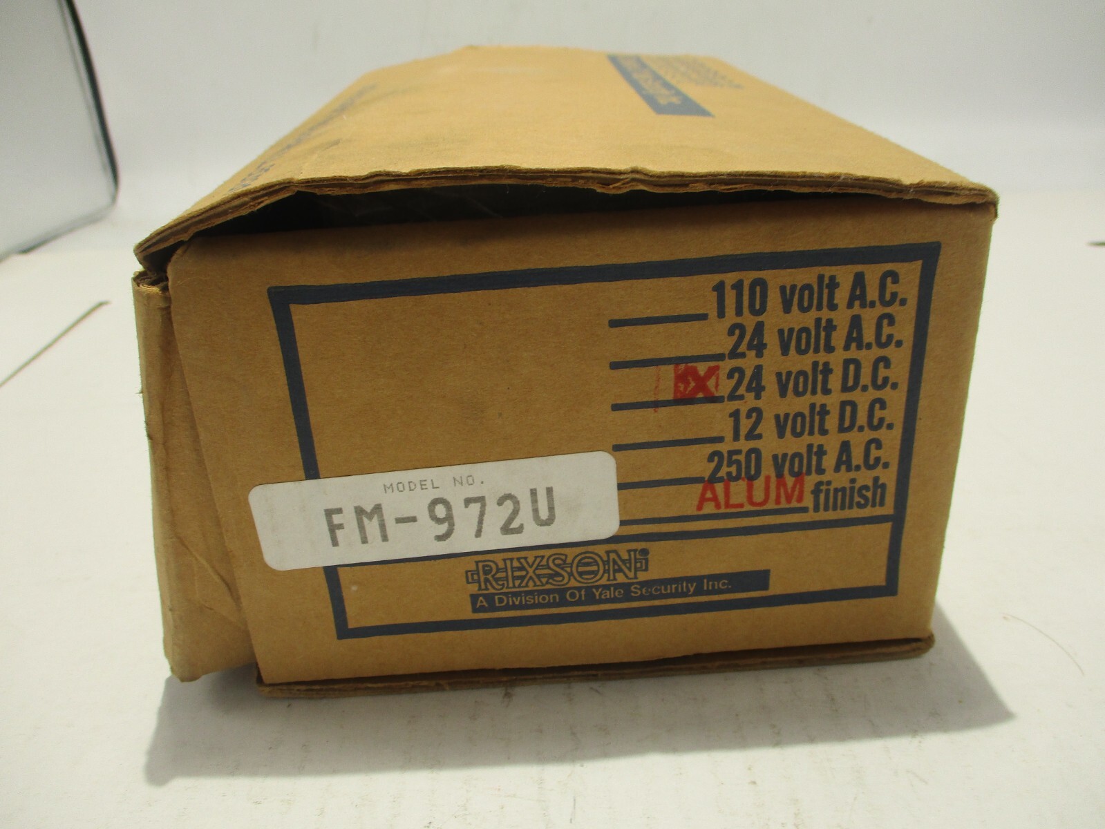 NEW RIXSON FM-972U DOOR RELEASE OVERHEAD 24V ALUMINUM FINISH