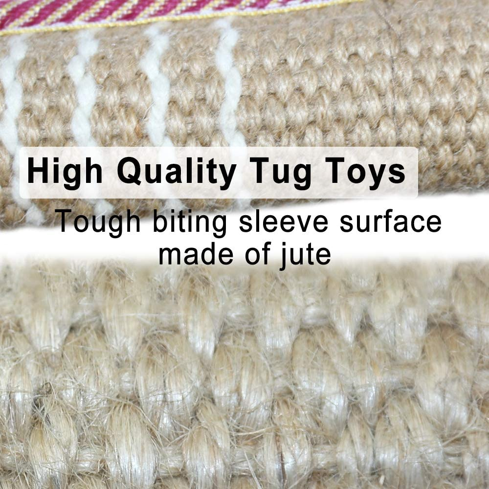 Dog Tug Toy Dog Training Bite Pillow Jute Bite Toy - Best for Tug of War, Puppy