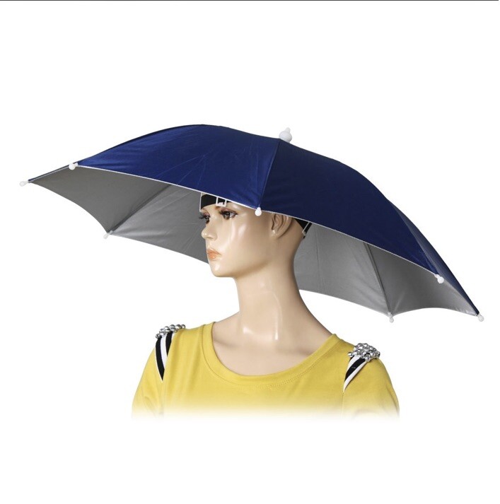 Umbrella Hat.  Chinmor 26” diameter umbrella hat dark blue.