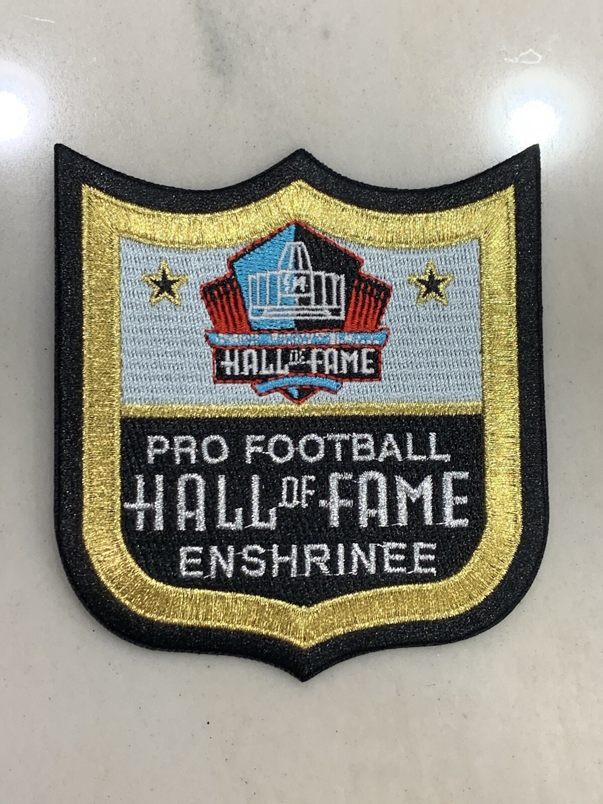 2022 PRO FOOTBALL HALL OF FAME ENSHRINEE HAGGAR GOLD NFL PATCH SEW EMBROIDERED
