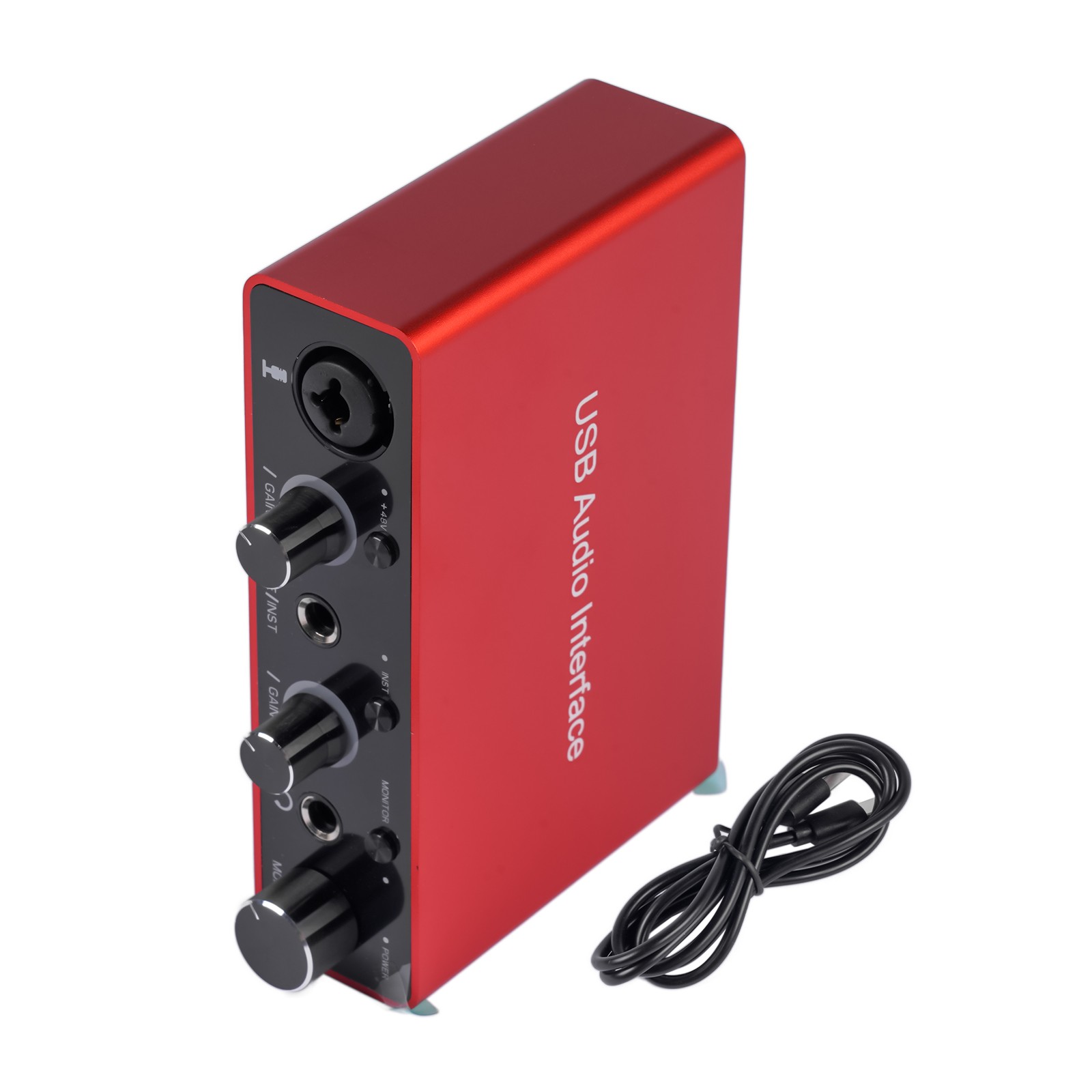 USB Audio Interface (Gen 3) for Building Songs and Recordings w/ Active Speakers