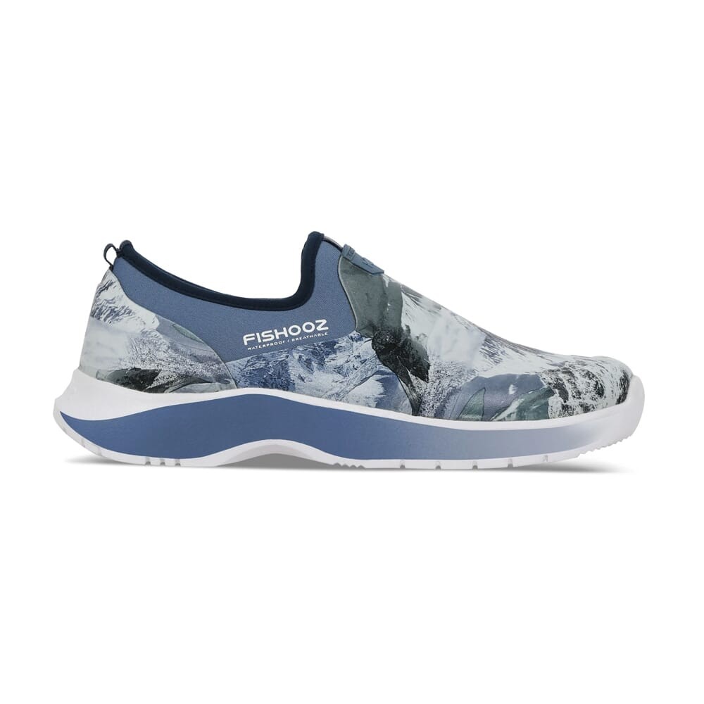 Fishooz DryRun Splotch Blue Waterproof Slip-On Shoes