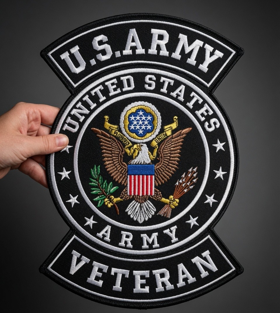 US ARMY Veteran Large Backless Custom Vest