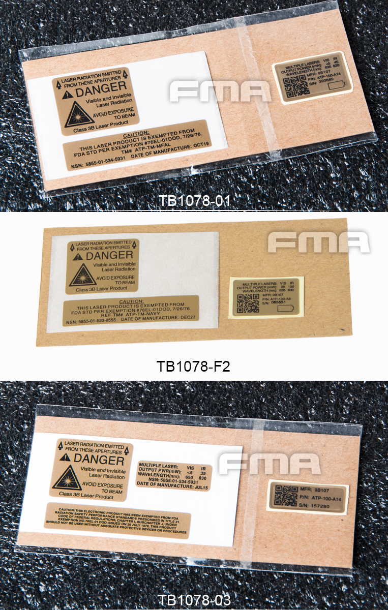 FMA Custom Decals Sticker For PEQ-15 LA-5 Case TB1078