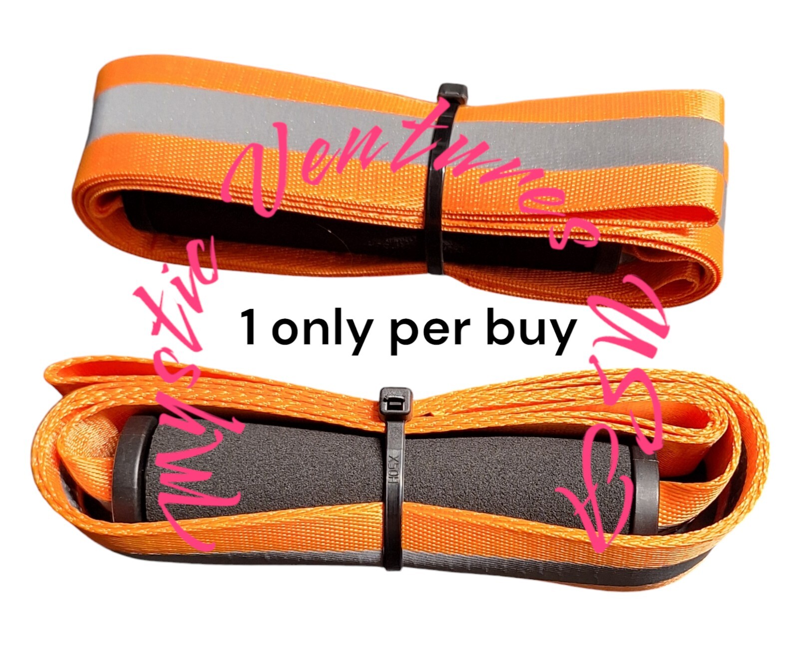 Deer Drag Grip Strap Lightweight Nylon REFLECTIVE Neon Blaze Orange Leash 48"