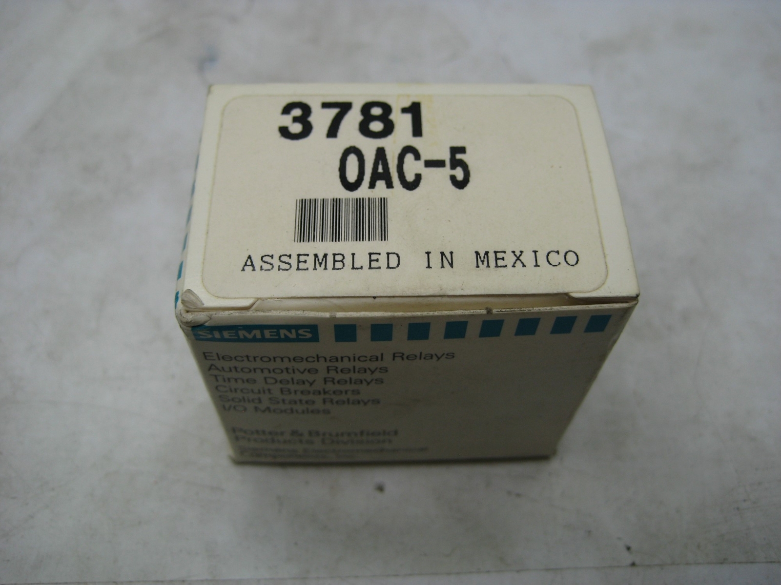 SIEMENS 3781 0AC-5 RELAY NSMP