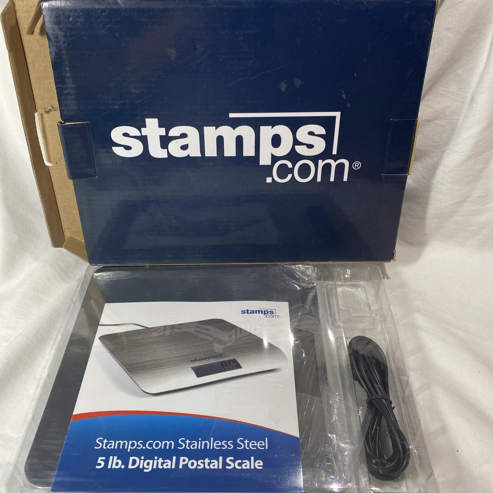 Stamps.com SDC 550 Digital Scale 5lb Postage Shipping USB Power Data Cord