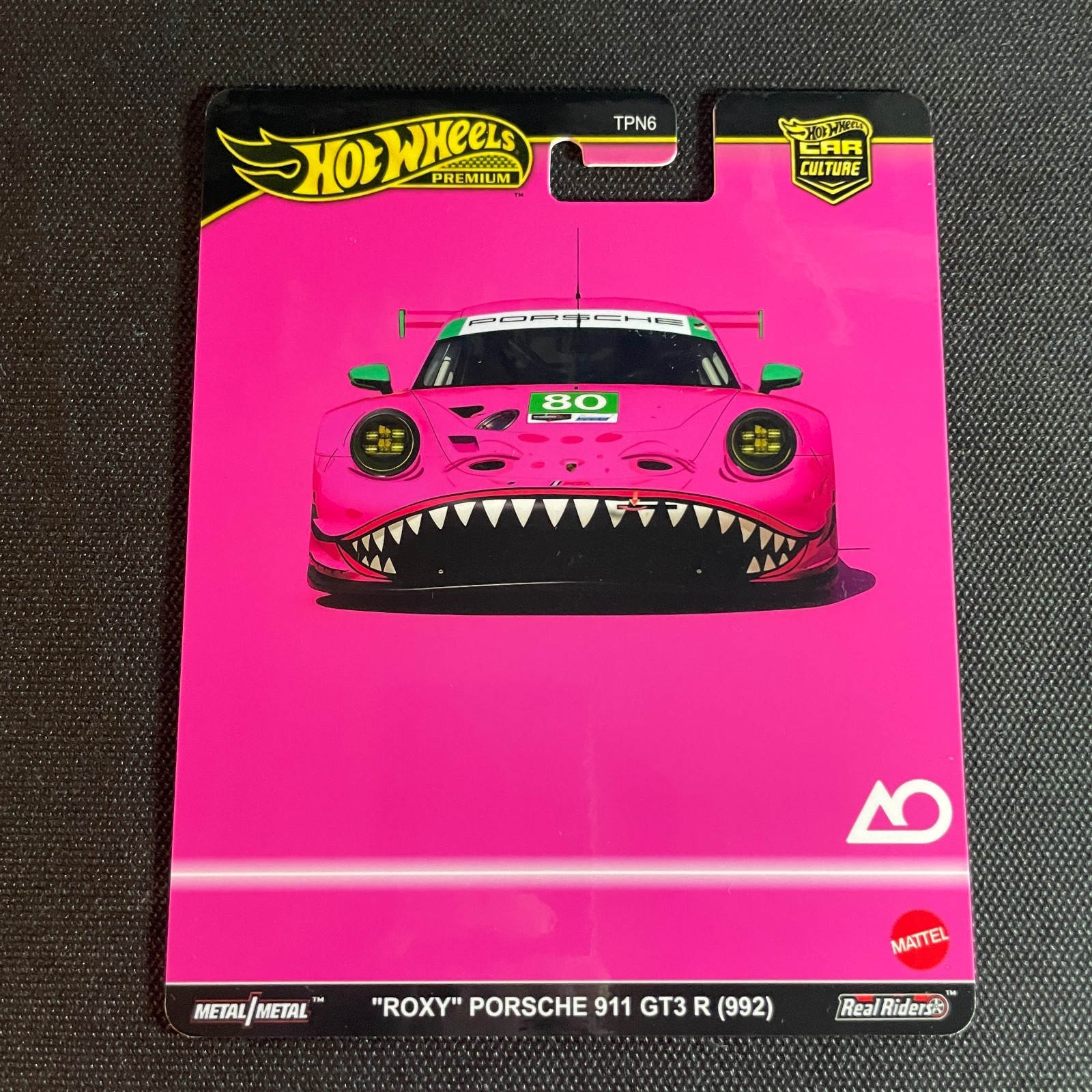 Custom Hot Wheels Card ROXY Porsche 911 GT3 R 992 Premium RACE DAY CHASE PINK AO