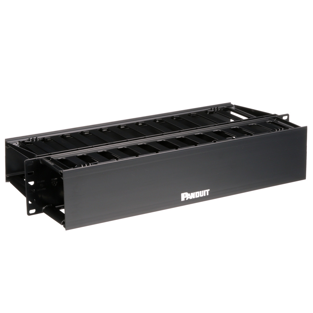 Panduit WMP1E PatchLink Horizontal Cable Manager 2U 19" Rack Front & Rear