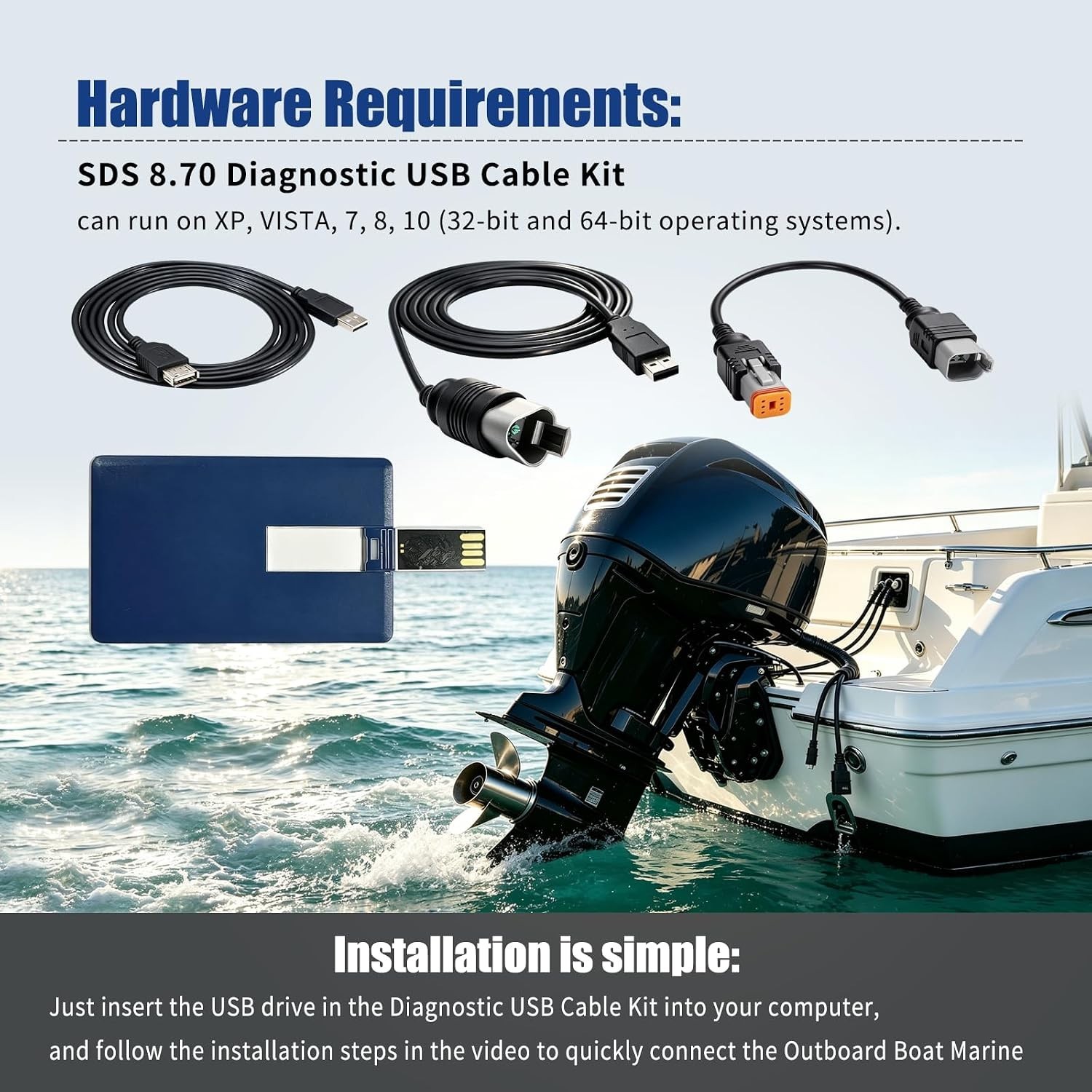 Marine Engine Diagnostic Cable Tool Kit